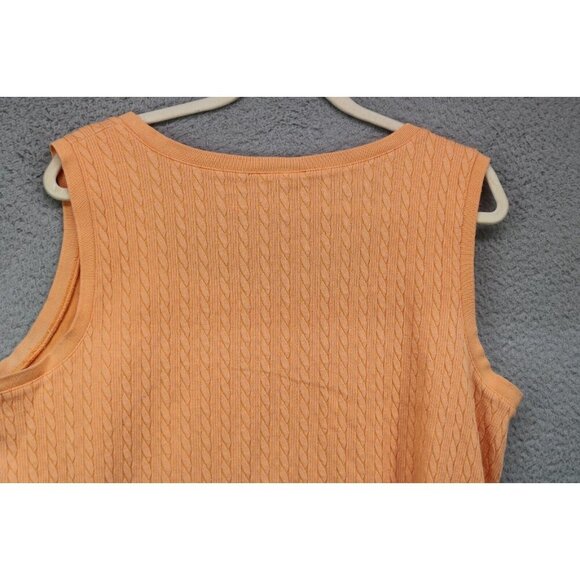Lauren Ralph Lauren Orange Cable Knit Tank Top and Sweater Set-Size 3X - Picture 15 of 15